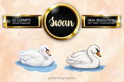 Swan Clipart 02 variations Product Image 1