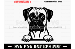 Peeking Boxer Dog SVG PNG DXF EPS PDF Product Image 1