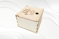 Gift box locking lid, svg dxf files, vector laser design. Product Image 5