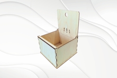 Gift box locking lid, svg dxf files, vector laser design. Product Image 4