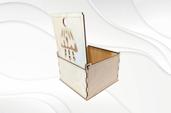 Gift box locking lid, svg dxf files, vector laser design. Product Image 3