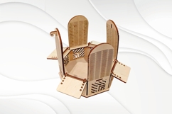 Gift jewelry box, design laser cutting, laser craft pattern. Product Image 5