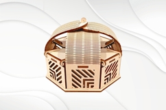 Gift jewelry box, design laser cutting, laser craft pattern. Product Image 1