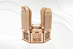 Gift jewelry box, design laser cutting, laser craft pattern. Product Image 3