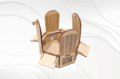 Gift jewelry box, design laser cutting, laser craft pattern. Product Image 2