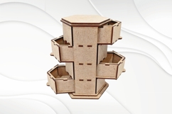 Sliding jewelry box 4 floors, design laser cutting, gift box Product Image 3