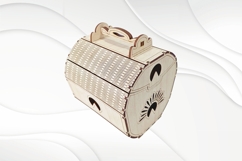 Gift jewelry box, sun design, laser cutting svg dxf template Product Image 2