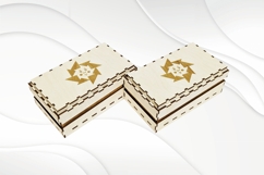 Unique Gift jewelry box, svg dxf design for laser cut. Product Image 1