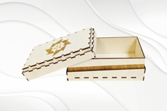 Unique Gift jewelry box, svg dxf design for laser cut. Product Image 2