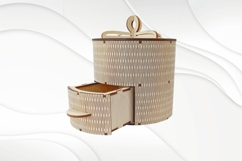 Gift jewelry box with sliding shelf, laser cut template Product Image 5