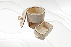 Gift jewelry box with sliding shelf, laser cut template Product Image 4