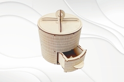 Gift jewelry box with sliding shelf, laser cut template Product Image 3