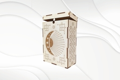 Gift box for Tarot Cards, sun moon, laser cutting design. Product Image 1