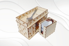 Gift tea bag box, laser cutting design, greeting kitchen box Product Image 4