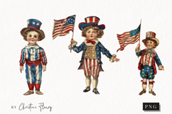 Whimsical 4th Of July People Clipart | 4th Of July PNG Product Image 1