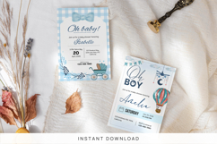 Boy Baby Shower Invitation Template Product Image 1