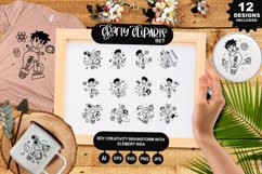 Boy Creativity Brainstorm With Element Idea clipart set Product Image 1