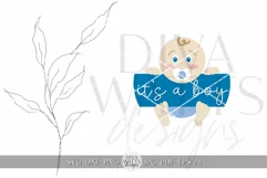 It's A Boy SVG New Baby Announcement svg New Baby SVG Product Image 2