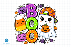 Boy Ghost PNG Boo PNG,Candy Corn Jack O Lantern Design Product Image 1