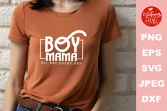 Boy mama all day every day svg, mother's day cut file Product Image 2