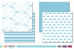 blue nursery paper