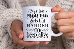 Boys Less Drama Than Girls SVG, Sarcastic SVG Design Product Image 3
