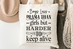 Boys Less Drama Than Girls SVG, Sarcastic SVG Design Product Image 2