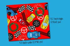 boys racing cars party tumbler