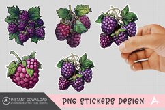 Boysenberry Sticker Clipart,Fruit sticker Clipart Product Image 1