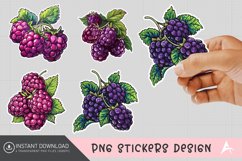 Boysenberry Sticker Clipart,Fruit sticker Clipart Product Image 1