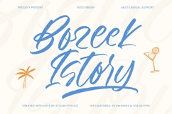 Bozeek Istory - Bold Brush Font Product Image 1