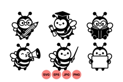 Educational Cartoon Bee Clipart For Teaching Use Product Image 1