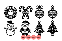 Christmas Holiday SVG Clipart For Crafts Product Image 1