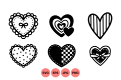 Hand Drawn Romantic Heart Clipart Design Product Image 1