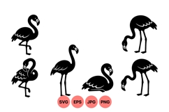 Flamingo Silhouette Vector Illustration Design Product Image 1