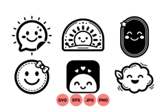 Smiling Face Emoji Icons Vector Product Image 1