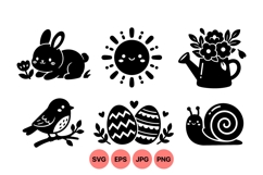 Cute Spring Easter Clipart Design Product Image 1