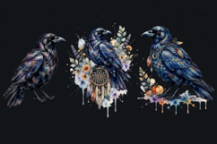 Watercolor Raven. PNG sublimation Product Image 2