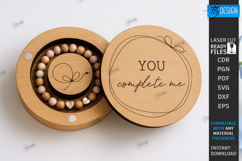 Bracelet Gift Box Laser Cut |Bracelet Holders| Romantic SVG Product Image 1