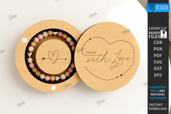 Bracelet Gift Box Laser Cut |Bracelet Holders| Romantic SVG Product Image 1
