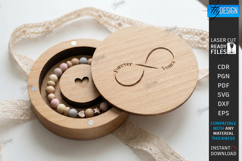 Bracelet Gift Box Laser Cut |Bracelet Holders| Romantic SVG Product Image 1