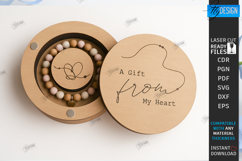 Bracelet Gift Box Laser Cut |Bracelet Holders| Romantic SVG Product Image 1
