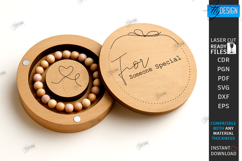Bracelet Gift Box Laser Cut |Bracelet Holders| Romantic SVG Product Image 1