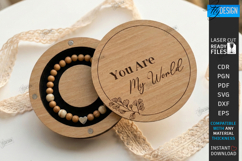 Bracelet Gift Box Laser Cut |Bracelet Holders| Romantic SVG Product Image 1