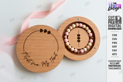 Bracelet Gift Box Laser Cut Bundle| Round Box | Romantic SVG Product Image 10