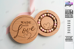 Bracelet Gift Box Laser Cut Bundle| Round Box | Romantic SVG Product Image 11