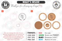 Bracelet Gift Box Laser Cut | Round Wood Box | Romantic SVG Product Image 3