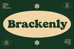Brackenly - Retro Display Font Product Image 1