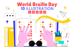 10 World Braille Day Illustration Product Image 1