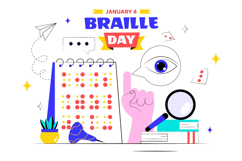 10 World Braille Day Illustration Product Image 4